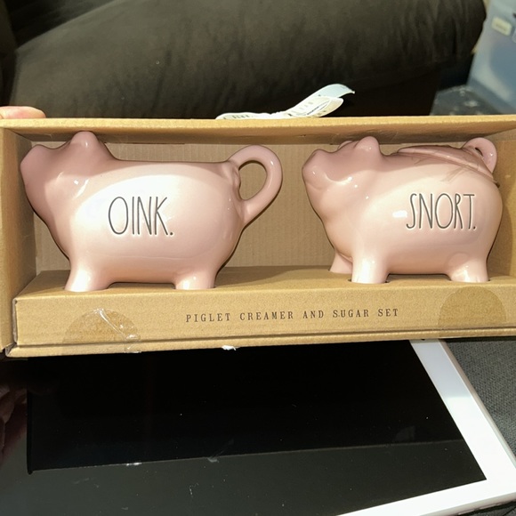 Rae Dunn Other - NWT Rae Dunn Piglet Creamer and Sugar Set Pink Gift Humor Collectible